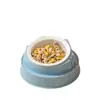 Tigela de alimentação para animais de estimação em estoque, tigela para gatos, tigela de aço inoxidável para animais de estimação com design de rosto de gato, comedouro protetor de pescoço, suprimentos para animais de estimação