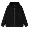 Nueva Sudadera con Capucha y Cremallera de Algodón de Isla 330g Atuendo de Pareja de Moda Uniforme de Clase Chaqueta Cardigan con Logo Bordado