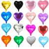 Plato de luz redondo de estrella de cinco puntas de amor de 18 pulgadas, globo de aluminio Tanabata, Día de San Valentín, confesión, decoración de boda