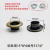 Ojalillos de Cobre de 15 mm de Ancho, Ojalillos de Hierro, Ojalillos de Aluminio, Cordones con Spray Metálico de Zinc, Bolsas, Accesorios para Ropa, Ojalillos para Lona