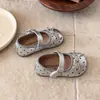 Zapatos planos sin cordones estilo coreano para niñas, inspirados en el ballet, con lazo, nuevos para primavera y otoño 2026, mocasines de suela blanda, zapatos de piel