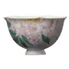 Diseño de jardín de primavera con peonías pintadas a mano por Maoji en morado brumoso, taza maestra de cerámica de alto valor con forma de flor para uso doméstico, parte del juego de té Kung Fu