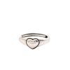 Anillo Abierto Corazón Brillante Retro para Mujer Estilo Coreano Moderno Fresco Anillo de Articulación Viejo con Corazón Hueco
