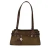 Bolso de hombro de gamuza con estampado de leopardo 2026, retro y elegante, versátil para el trabajo, y se puede llevar como bolso de mano o bolso Boston
