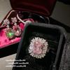 Pulsera de Huevo de Paloma de Hada de las Flores Joya Papalacha Chapado en Oro de 18K Anillo de Zircón Gota de Polvo Argyle