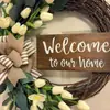 Corona Adornos de Puerta Venta Caliente Amazon Marca de Madera Americana Corona Temporadas de Primavera y Verano Corona Bienvenida Adornos de Puerta Corona