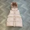 Novo Colete Puffer de Penas Feminino Ajuste na Cintura com Cordão Espesso Quente Algodão com Penas Roupa Exterior Sem Mangas Colete de Gilet Inverno