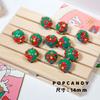 Pulsera de cuentas pintadas a mano con forma de lazo, hecha a mano, para niña, colorida y bonita, para teléfono móvil, con colgante y cadena.