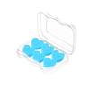 Paquete de 6 Tapones para los Oídos de Silicona Redondos y en Forma de Corazón para Niños, para Dormir, a Prueba de Ruido, Reductores de Ruido, Impermeables para Nadar, Tapones de Silicona en Caja