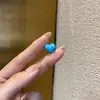 Corazón de Turquesa de Magnesita Incrustado Superficie Mate Accesorios de Juguete Joyería DIY con Cuentas y Cuentas Espaciadoras