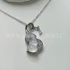Collar de Jade con Colgante de Calabaza de Calcedonia Verde Imperial Hielo Natural con Incrustaciones Pesadas de Ágata Blanca Joyería de Jade