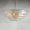 Lámpara de Araña Redonda de Cristal Munora de Lujo Ligero Estilo Francés Lámpara para Sala de Estar de Villa Decoración Vintage Creativa para Dormitorio Comedor Hotel