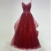 Vestido de noche de banquete para mujer, vestido morado con tirantes, vestido de gasa de hilo color Mori para examen de arte vocal, vestido de noche para anfitriona