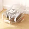 Cer. Caixa de Sapato Transparente Armazenamento Plástico Rígido Espesso Sapateira Armário de Sapatos Caixa de Armazenamento à Prova de Poeira Armário de Sapato para Casa