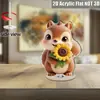 Impresión Plana Transfronteriza 2D Plano Rotación de 360 Grados Escena de Nieve Casa de Pingüinos Decoración de Escritorio Interior y Exterior Festival