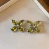 Brincos de Tarraxa Gota d'Água Colorida Flor de Zircônia Vibe de Verão Agulha de Prata, Brincos Pequenos e Delicados com um Toque de Luxo Leve e Sofisticado