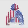 Amazon 2025 Nova Bandeira Americana Moletom com Capuz Impressão 3D Masculino e Feminino Moletons com Zíper Moletom de Casal Masculino