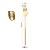 Cuchara de Acero Inoxidable Portugués 304 Engrosada para el Hogar Cena Sopa Cuchara Mango Largo Cuchara para Mezclar Cuchara para Postre Tenedor Tenedor para Fruta