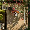 Nuevo Colgante de Sombrero de Calavera Acrílico Decoración de Halloween para el Hogar Mochila Espejo Retrovisor Coche Dibujos Animados Transfronterizo