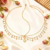 Acessórios de Cabelo Europeus e Americanos Transfronteiriços Exóticos de Diamante com Concha e Borla em Camadas para Mulheres Corrente Geométrica com Concha Headband para Testa