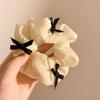 Dulce Liga para el Cabello Scrunchie para Mujeres, Satén de Alta Gama Estilo Coreano Versátil Cuerda para el Cabello, Suave Encaje Lunares Accesorio para el Cabello, Pañuelo Cuadrado para la Cabeza