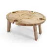 Mesa y Silla Plegables para Exteriores Mesa Mini de Picnic Mesa de Playa Mesa para Barbacoa al Aire Libre Mesa Portátil para Comedor de Viaje en Coche con Estante para Vino Mesa