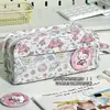 Bolsa Estilo Japonês Ins Estampada Kt Dobrável Estojo para Lápis de Alta Aparência Estudante Grande Capacidade Coração de Menina Estojo para Lápis Bolsa de Armazenamento