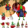 Adorno de Árbol de Navidad Monstruo de Peluche Verde Grinch Transfronterizo Grinch Artesanías Acrílicas Adorno de Decoración Navideña