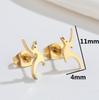 Europeu e Americano Amazônia Novos Brincos de Animais Vintage ins Estilo 18K Ouro Bonito Fantasma Dinossauro Girafa Brincos