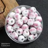 Aplicações Redondas Contas de Cerâmica 8mm Contas de Porcelana Azul e Branca Material para Pulseira DIY Contas Soltas de Cerâmica Saquinho Pulseira Acessórios Atacado