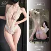 Lencería sexy de Orange Friend, pijama sexy de encaje de una pieza con entrepierna abierta, calientes transparentes con perlas y entrepierna abierta, no es necesario quitar, venta al por mayor 9185
