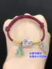 Prata Pura s999 Contas Espaçadoras de Boa Sorte Retrô Contas de Balde Corda de Mão Trançada Pulseira Colar Acessórios DIY Feitos à Mão