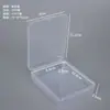 Caja de almacenamiento de plástico transparente para borlas de maquillaje, aplicadores de pestañas, cosméticos, pegatinas y tarjetas