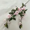 Fundo de Casamento Flor de Camélia Dragão Duplo Flores Decorativas, Decoração de Mesa para Casa, Arranjo de Flores Artificiais para Sala de Estar