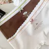 Roupa Íntima Plus Size A370 Lyocell Laço 10A Algodão Puro Forro Antibacteriano Cintura Média Respirável Shorts Triângulo para Meninas
