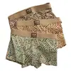 Tres Paquetes de Ropa Interior Masculina Estilo Étnico, Modernos, Cómodos, Transpirables, a la Moda, Boxer con Tótem Maya Retro para Todas las Estaciones