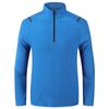 Cuello mao deportivo color liso nuevo primavera y otoño manga larga alta calidad manga larga media cremallera T top para hombre camiseta para hombre envío