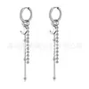 Pendientes de moda para hombre y mujer, clip para oreja genial, pendientes sin agujero estilo hip hop, pendiente individual, hebilla de oreja de cruz individual para hombre y mujer, pendiente individual