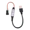 SP002E mini 3 teclas led control de color mágico 2812B luz a todo color con WS2811 tira de luz dimmer USB