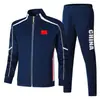 Conjunto de Roupa Esportiva de Primavera e Outono da Equipe Chinesa Masculino e Feminino Uniforme de Apresentação para Reunião Esportiva Uniforme de Treinamento para Treinador de Competição de Artes Marciais Impressão no Atacado
