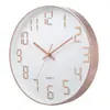 Reloj de pared reloj de sala de estar reloj de cuarzo moderno minimalista personalidad Moda reloj de una cara dormitorio hogar redondo reloj silencioso