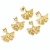 Design de nicho folha de ginkgo de alta qualidade aço titânio ouro 18K brincos de pino feminino brincos de temperamento Mori brincos atacado de fábrica