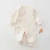 Enterizo de Terciopelo Suave para Bebé con Lazos para Primavera, Otoño e Invierno, Alta Elasticidad, Ropa Cálida Infantil Clase A, Atuendo de Monje para Recién Nacido