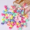 Contas Acrílicas de Furo Grande 8-23mm Cor de Doce Contas de Furo Grande Contas para Dreadlocks Corrente de Celular para Roupas Contas para DIY