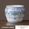 Jarra de Porcelana Azul y Blanca Jian Shui con Patrón de Loto para Residuos de Té, Recipiente de Agua para el Hogar, Jarra de Aguas Residuales, Tarro de Almacenamiento, Accesorios para Juego de Té Kung Fu
