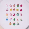 Decorações transparentes de nail art de Natal estilo misto, pequenos acessórios de resina, acessórios de decoração de unhas para árvore de Natal DIY e Papai Noel