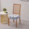 Suministro directo de fábrica, funda de asiento impresa todo incluido, funda elástica para cojín de asiento cuadrado, funda para silla de comedor de hotel, hogar, multicolor