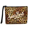 Moda Europeia e Americana Estampa de Leopardo Material de Mergulho Bolsa de Cosméticos Design de Nicho Bolsa para Batom e Cosméticos Bolsa de Higiene Pessoal Portátil para Viagem