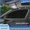 Guarda-sol do carro carro anti-mosquito respirável cortina do carro protetor solar isolamento térmico janela lateral cobertura completa gaze preta malha pano guarda-sol
