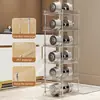 Sapateira Transparente e Minimalista de Múltiplos Níveis Fácil de Instalar para Uso Doméstico